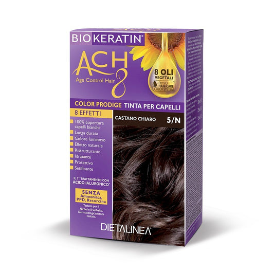 Tinta Capelli 5/N Castano Chiaro Biokeratin ACH8 Colorazione Capelli Biokeratin ACH8